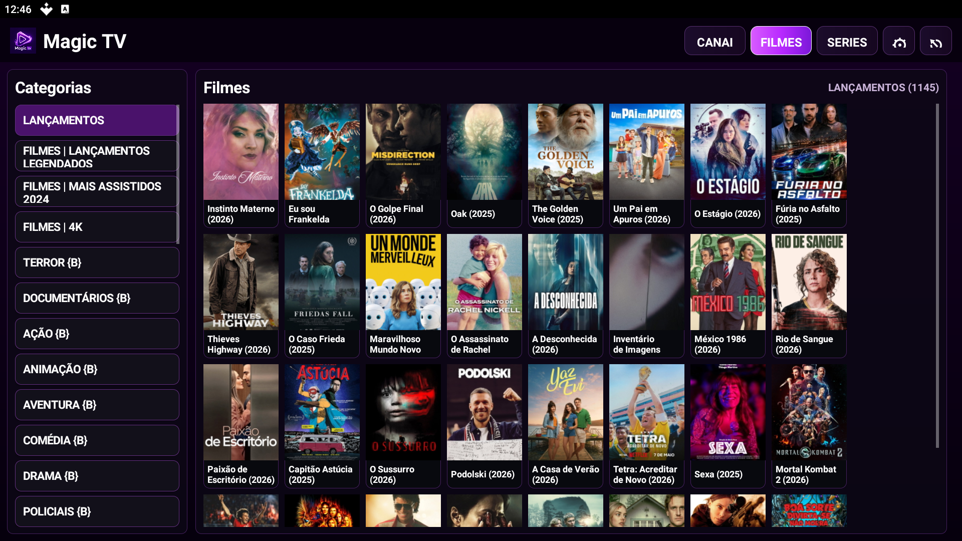 Catálogo de Filmes